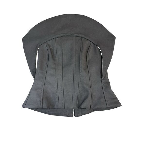 NWT ZARA Black White Sculptural Bustier Corset Top Size Small Avant-Garde - Picture 6 of 11